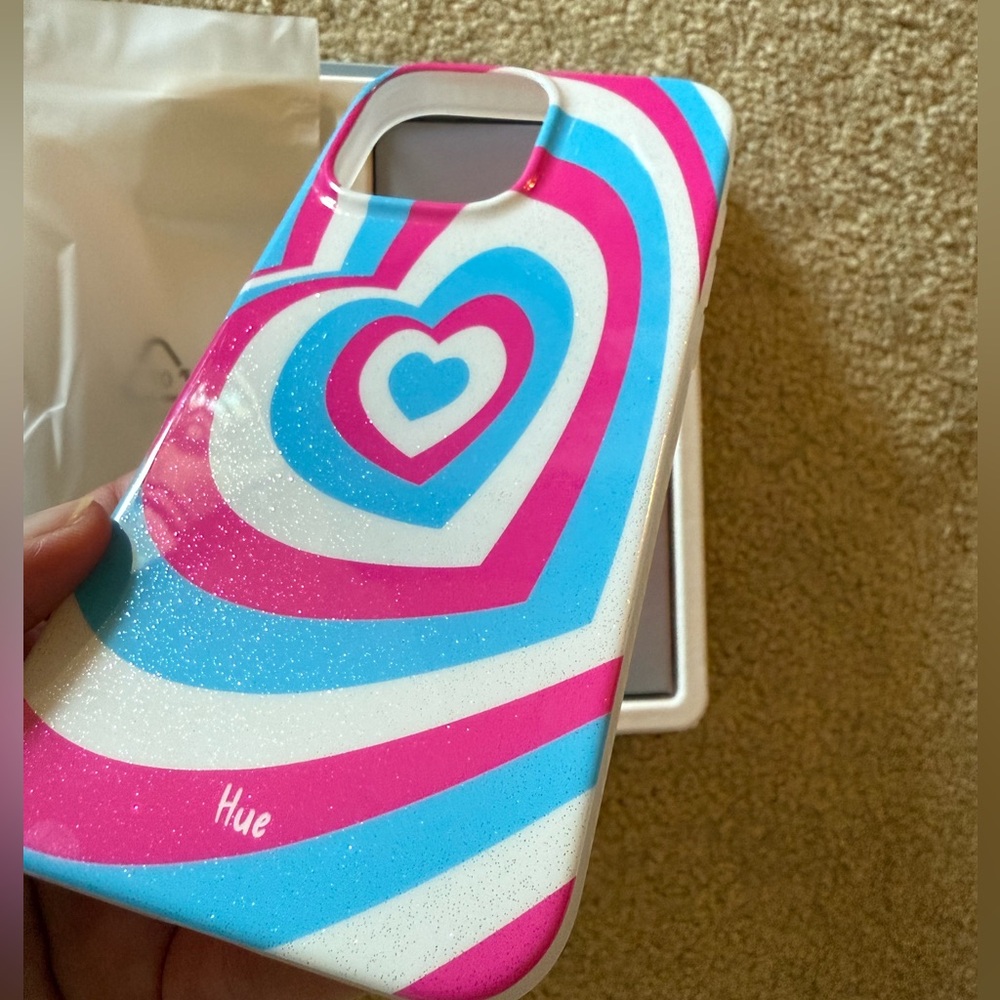 Lonli Blue and Pink Heart iPhone 16 Pro Max MagSafe Case NWT